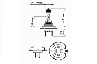 Bec Far H7 12V 55W Px26d Basic Sct 45421 202907 foto