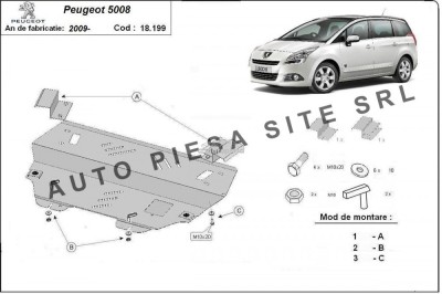 Scut metalic motor Peugeot 5008 fabricat incepand cu 2009 APS-18,199 foto