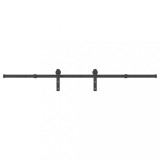 Cumpara ieftin Set feronerie pentru usi glisante, negru, 200 cm, otel
