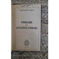 PROBLEME DE STATISTICA LITERARA - CONSTANTIN VARTET, 1948