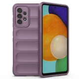 Husa pentru samsung galaxy a52 4g / a52 5g / a52s 5g, antisoc, margini striatii, magic shield, purple