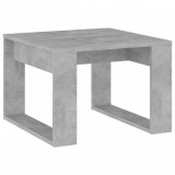 Masă laterală, gri beton, 50x50x35 cm, PAL