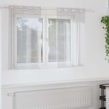 Perdele cu perdele 2 pcs Gri deschis 140 x 140 cm Poliester