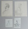 Patru desene vechi, Portrete, Carbune, Realism