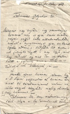 A3020N Scrisoare a contesei Pataky Louise din Muncelu, varmeghia Alba, 1842, către un solgabirău din T&amp;acirc;rgu Lăpuș, Maramureș foto