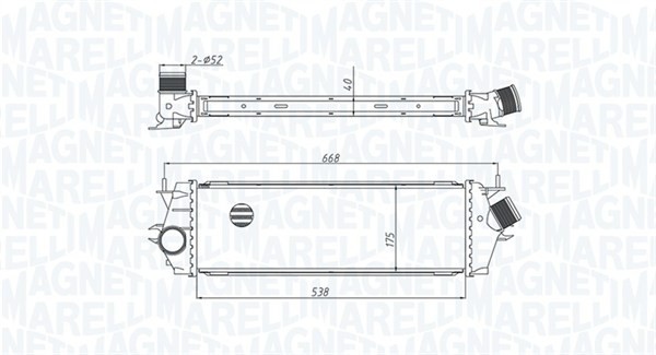 MAGNETI MARELLI 351319205340 Intercooler, compresor