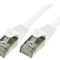Patch Cord F/UTP Cat6 7.5m Alb Ecranat