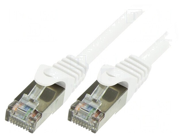 Patch Cord F/UTP Cat6 7.5m Alb Ecranat