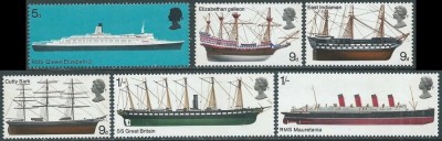 Marea Britanie 1969 - Vapoare, serie neuzata foto