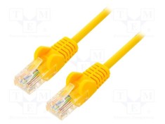 Cablaj Patch Cord U/UTP 5e Litat CCA PVC Galben 5m 27AWG Goobay foto