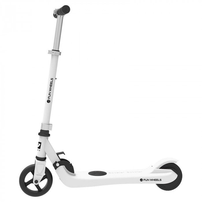 Trotineta electrica pentru copii alb, Fun Wheels