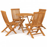 Cumpara ieftin Set mobilier grădină, 5 piese, lemn masiv de tec