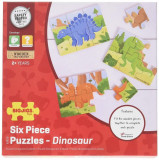 Set 3 puzzle din lemn - Dinozauri, BigJigs Toys