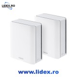 Sistem Wireless Mesh Gigabit ASUS ZenWiFi BT10, Wi-Fi 7, Tri-Band 688 + 5764 + 11529 Mbps, 2 Buc, alb