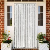 VidaXL Perdea pentru insecte, gri deschis și alb, 100x220 cm, chenille