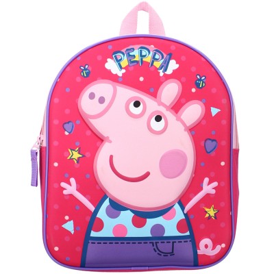 Rucsac 3D Peppa Pig Friends Around Town, 32x26x11 cm foto