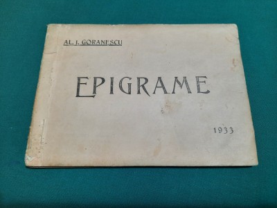 EPIGRAME/ AL.J. GORĂNESCU / 1933 * 3 foto