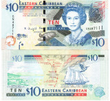 Insulele Caraibe 10 Dolari 2015 P-52b St. Vincent UNC