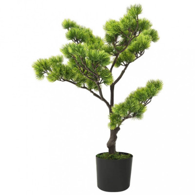 Bonsai Pinus artificial cu ghiveci, verde, 60 cm foto