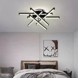 Lustra LED cu telecomanda FILO CADEN, 188W, Liniara, lumina Rece/Calda/Neutra, Dimabila, Negru