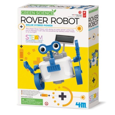 Kit constructie robot hibrid solar, Rover Robot, Green Science, 4M foto