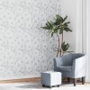VidaXL Tapet cu model flori 3D, gri, 10x0,53 m, nețesut