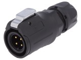 Mufă Circulară 4-PIN 16mm Aurită 10A