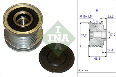 INA 535 0204 10 Sistem roata libera, generator foto