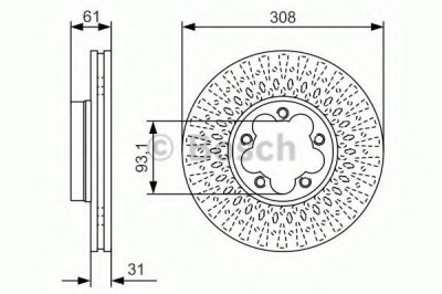 Disc frana FORD TRANSIT platou / sasiu (2013 - 2016) BOSCH 0 986 479 C99 foto