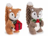 Cumpara ieftin Set 2 figurine Craciun textil multicolor cm 14,5 x 7,5 x 17 H