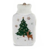 Recipient apa calda model Craciun textil multicolor FI cm 20 x 33 H, 1.5 L