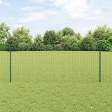 &Icirc;mprejmuirea Euro cu 5 U Posturi Verde 1x10 m Oțel