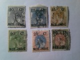 Serie mica Indiile Olandeze 1899 Regina Wilhelmina supratipar Ned.Indie si val. noua ,6 valori stampilate