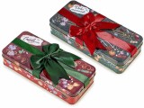 Set 2 cutii Craciun metal multicolor cm 21 x 9,5 x 4 H