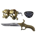 Set accesorii pirat pentru copii, sabie, bandaj pentru ochii si ochelari