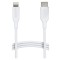 Cablu de incarcare USB-C la Lightning ABS Amazon Basics, pentru Apple, 1 metru, alb - RESIGILAT