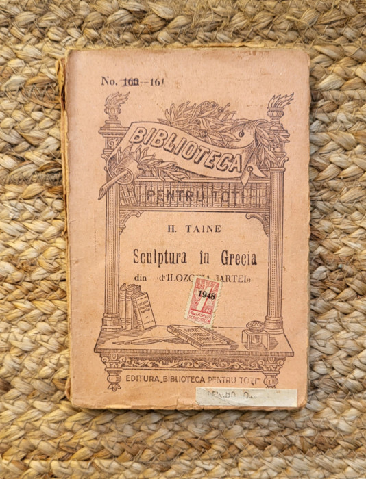 SCULPTURA IN GRECIA- H. TAINE