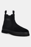 Gant botine din piele &icirc;ntoarsă Blistown culoarea negru, 31653138