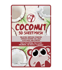 Masca cu Cocos, Colagen si Vitamina E, W7 Coconut 3D Sheet Mask, 18 g foto