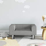 Canapea pentru copii, gri deschis, 50x40x26,5 cm, catifea GartenMobel Dekor, vidaXL