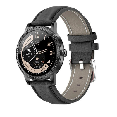 Bratara Smartwatch Techstar&amp;reg; CF18 Eleganta, cu Waterproof P68 si Multiple Functii Fitness, Compatibil iOS &amp;amp; Android, Negru foto