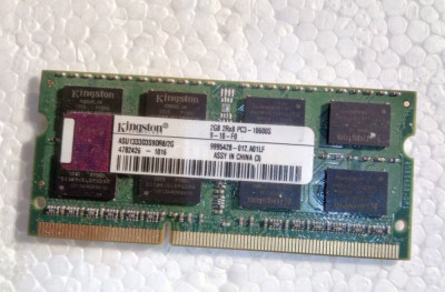 Memorie Laptop Kingston 2GB DDR3 10600S 1333Mhz foto