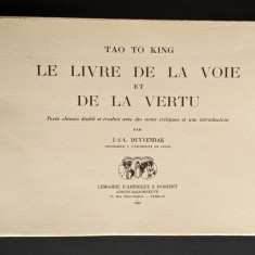 Lao Tseu TAO TE CHING Le Livre de la Voie et de la Vertu Lb. Franceza / Chineza