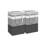 Set de 2 coșuri de rufe pliabile de 75 L