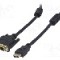 Cablu DVI - HDMI, DVI-D (24+1) mufa, HDMI mufa, 1.8m, negru, AKYGA - AK-AV-11
