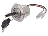 &Icirc;ntrerupător cu cheie SPDT &Oslash;30mm 24V