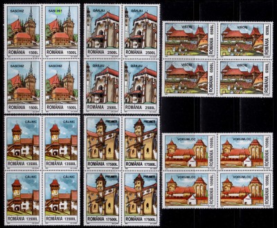 ✅RO 2002 LP 1582 ,&amp;quot; Cetati sasesti-Transilvania&amp;quot; ,bloc X4+EROARE catalogata, MNH foto