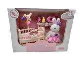 Set jucarie bebelus patut si iepuras cu accesorii Dreamy