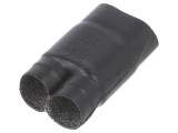 Capac de distribuție termocontractibil negru pentru cabluri