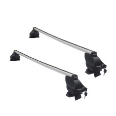 Set bare transversale portbagaj din aluminiu marca Twinny Load TL A34, kit complet cu bare, suporti si antifurt cu cheie, Seat Ibiza 4 Sportcoupe 6j1